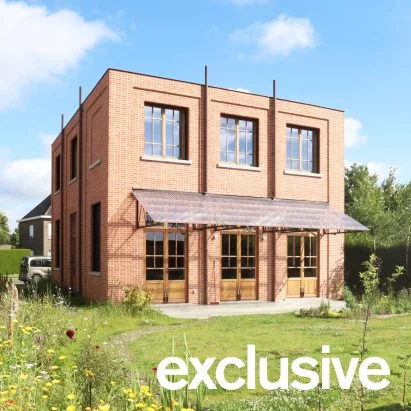 Cubic Brick Home in Ghent Draws Inspiration from Industrial Architecture