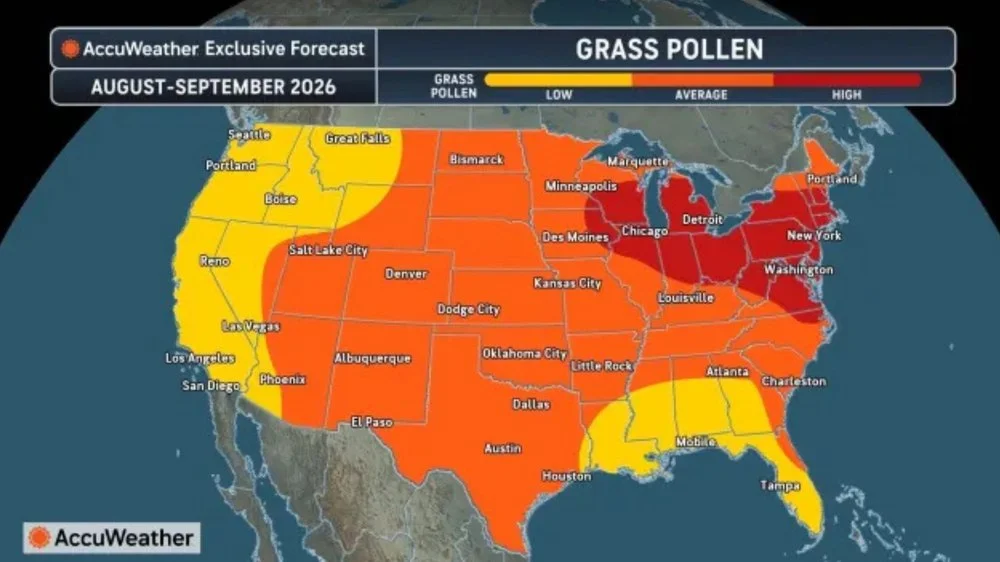 AccuWeather's pollen forecast maps