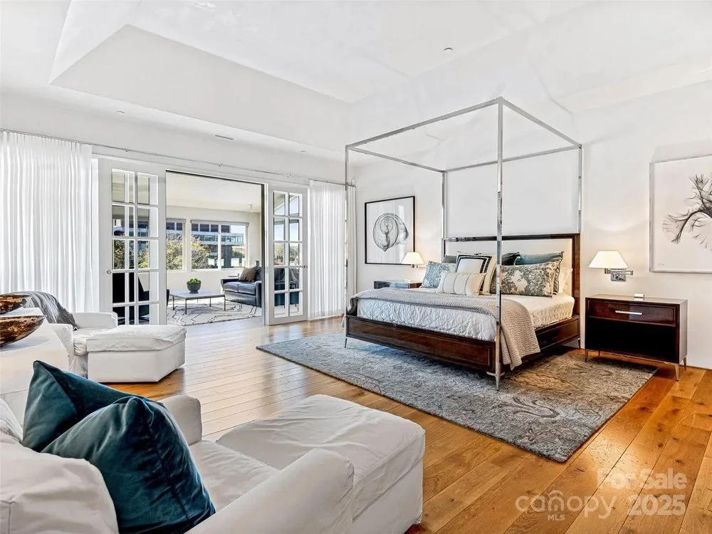 Bedroom in a HGTV Downtown Asheville luxury condo