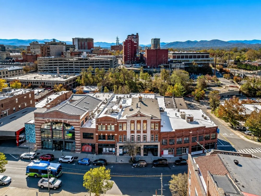 Aerial of a HGTV Downtown Asheville luxury condo