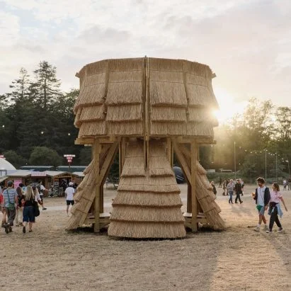 Timber Thatch Installation Brings Sustainable Design to Houghton Festival in Norfolk