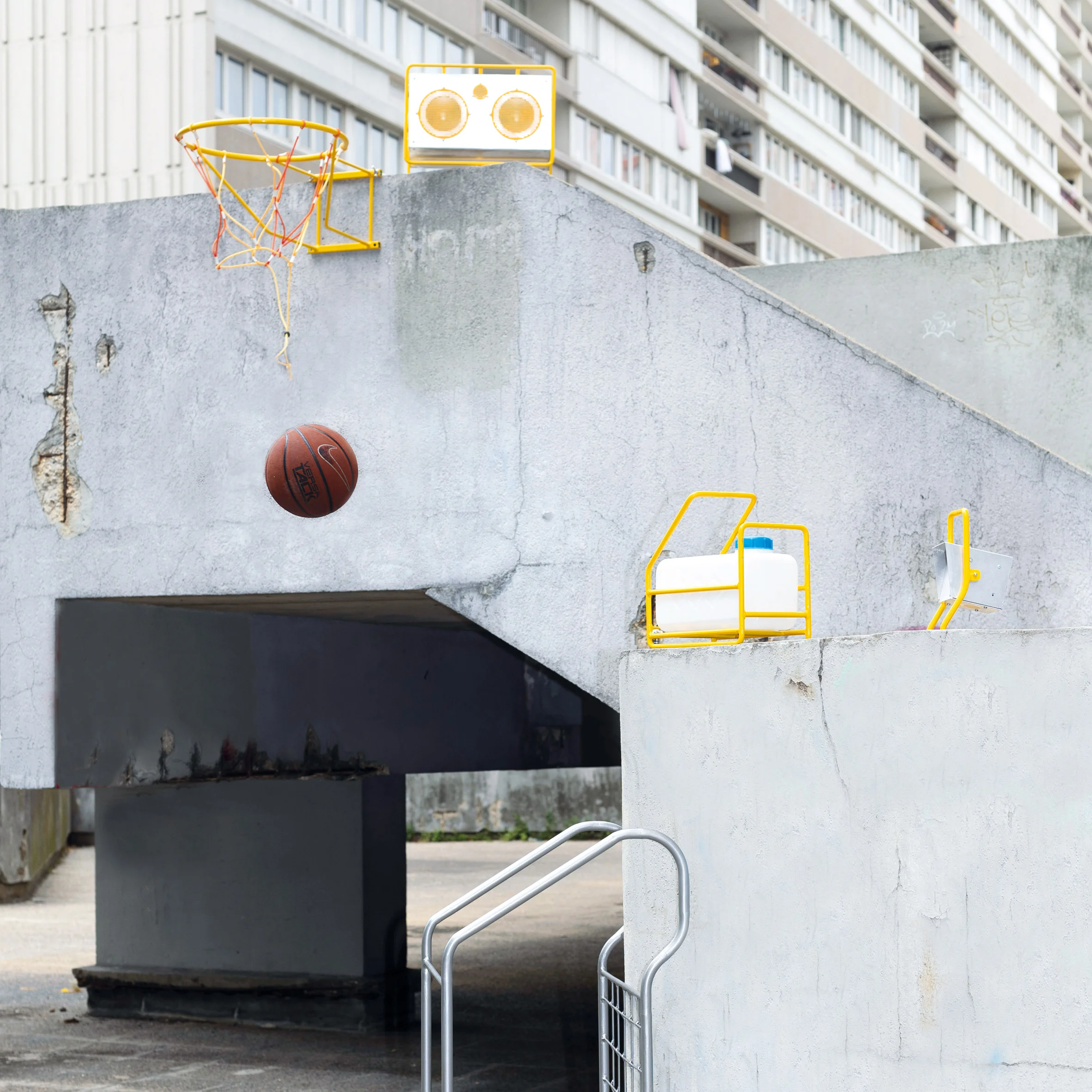 The City Is A Playground portable streetball kit by Eric Treillard